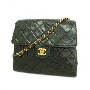 Chanel Matelassé Chain Shoulder Bag, Lambskin, Black, Women's